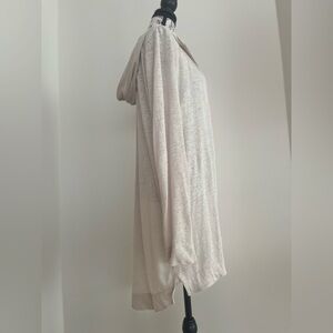 Cynthia Rowley Linen Blend Long Cardigan Sweater in Natural — Size Small